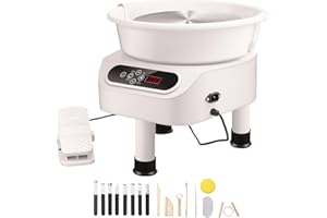 Uargd 11-Inch Electric Pottery Wheel, 450W Ceramic Forming Machine with Foot Pedal and LCD Touch Screen, Direct Drive Design 