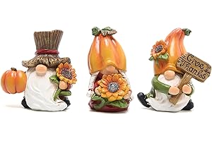 Hodao 3pcs Fall Thanksgiving Pumpkin Gnomes Decorations Handmade Swedish Tomte Elf for Fall Decor Gift - Thanksgiving Party Home Gnomes Decor - Autumn Gifts