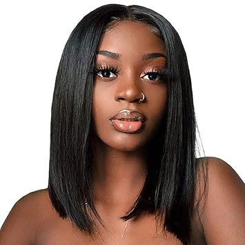Amazon Com Ali Grace Short Bob Wigs 13x4 Lace Front Human Hair