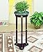 Marble Top Round Plant Stand Merlot and Green 3315