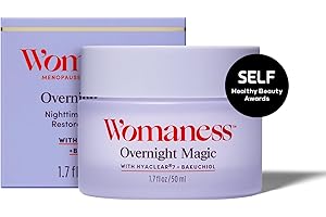 Womaness Overnight Magic Night Face Cream – Anti Aging Face Cream for Women – Hydrating Night Moisturizer with Hyaluronic Acid & Bakuchiol Retinol Alternative – Aging Skin Care for Women – 1.7oz