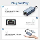 Omivine USB 3.0 Type-C to Gigabit Ethernet Adapter RJ45 LAN 1000Mbps view 4