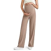 G4Free Women's Maternity BareFeel Wide Leg Yoga Pants