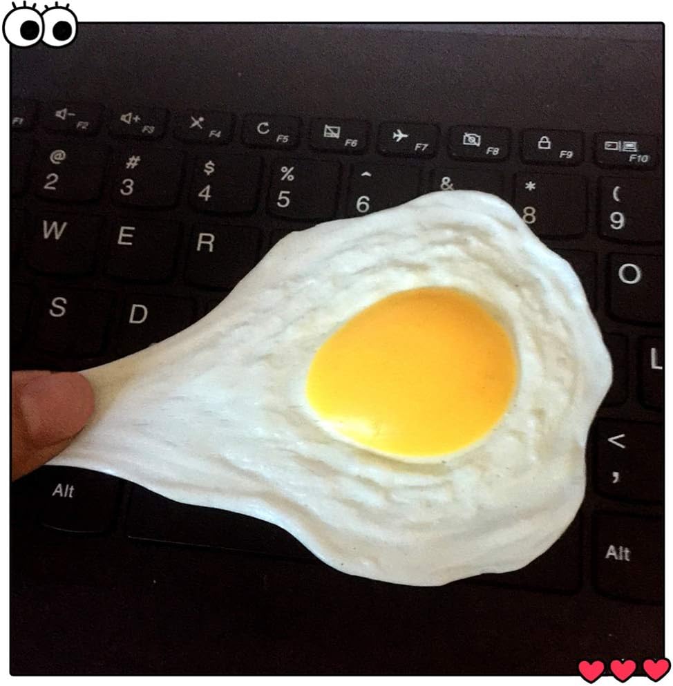 TOYANDONA 3Pcs Fried Egg Toy, Fake Fried Egg Toy Simulation Artificial Food Play Food Model Play House Kitchen Decoration - Image 5