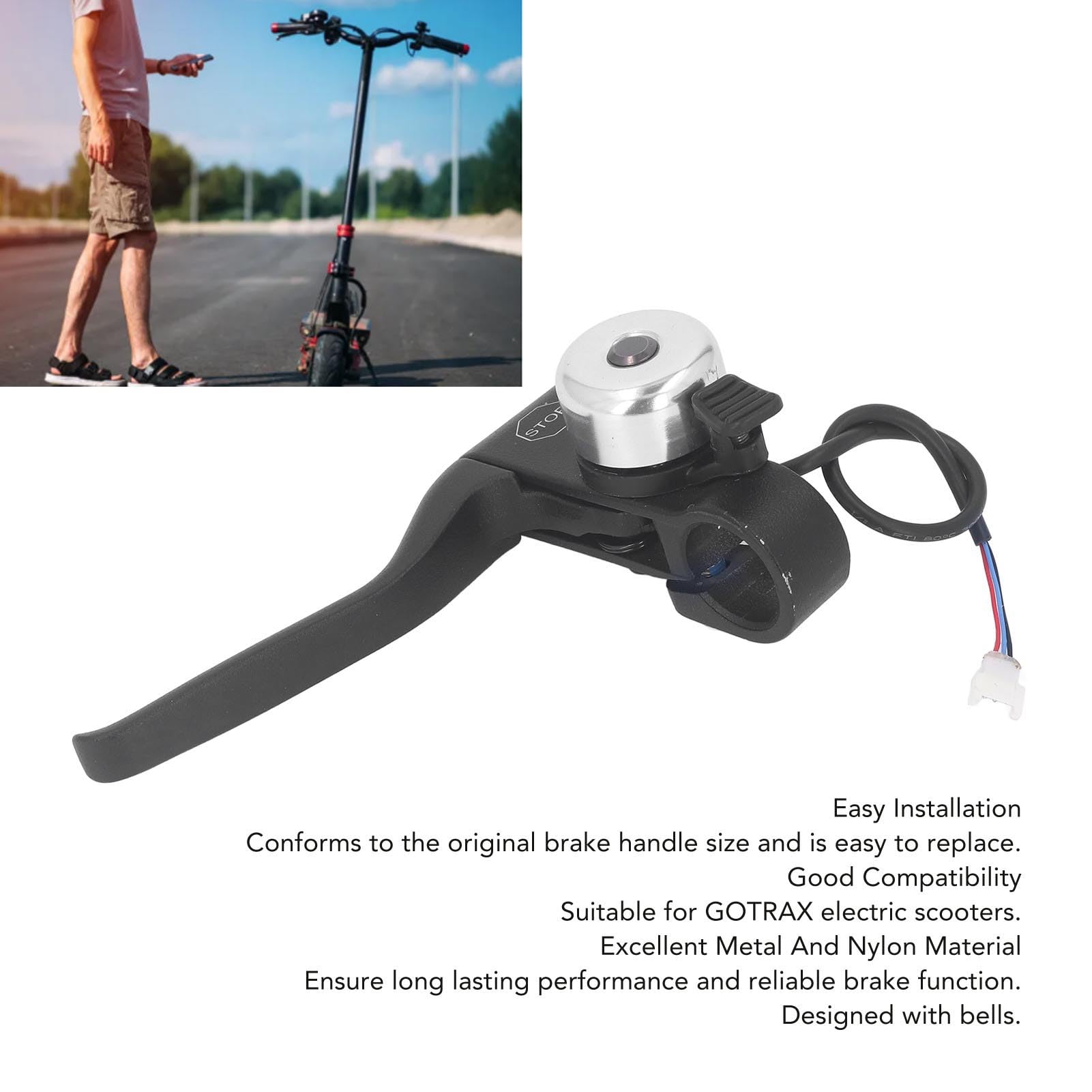 Fockety Brake Lever, Scooter Brake Handle Brake Lever with Compatible for GOTRAX Electric Scooters, Left Brake Lever Handbrake Electric Scooter Brake Lever Accessories for GOTRAX