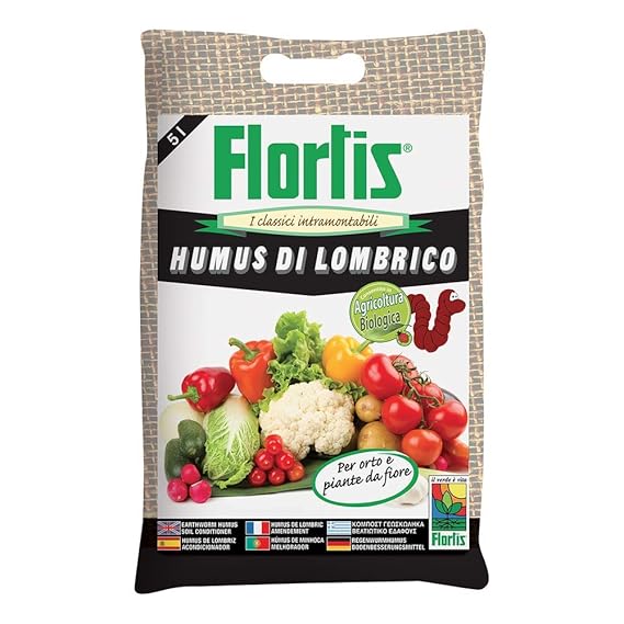 Flortis - Regenwurm Humus - 5-Liter Beutel - Organischer Nährstoff zur Düngung