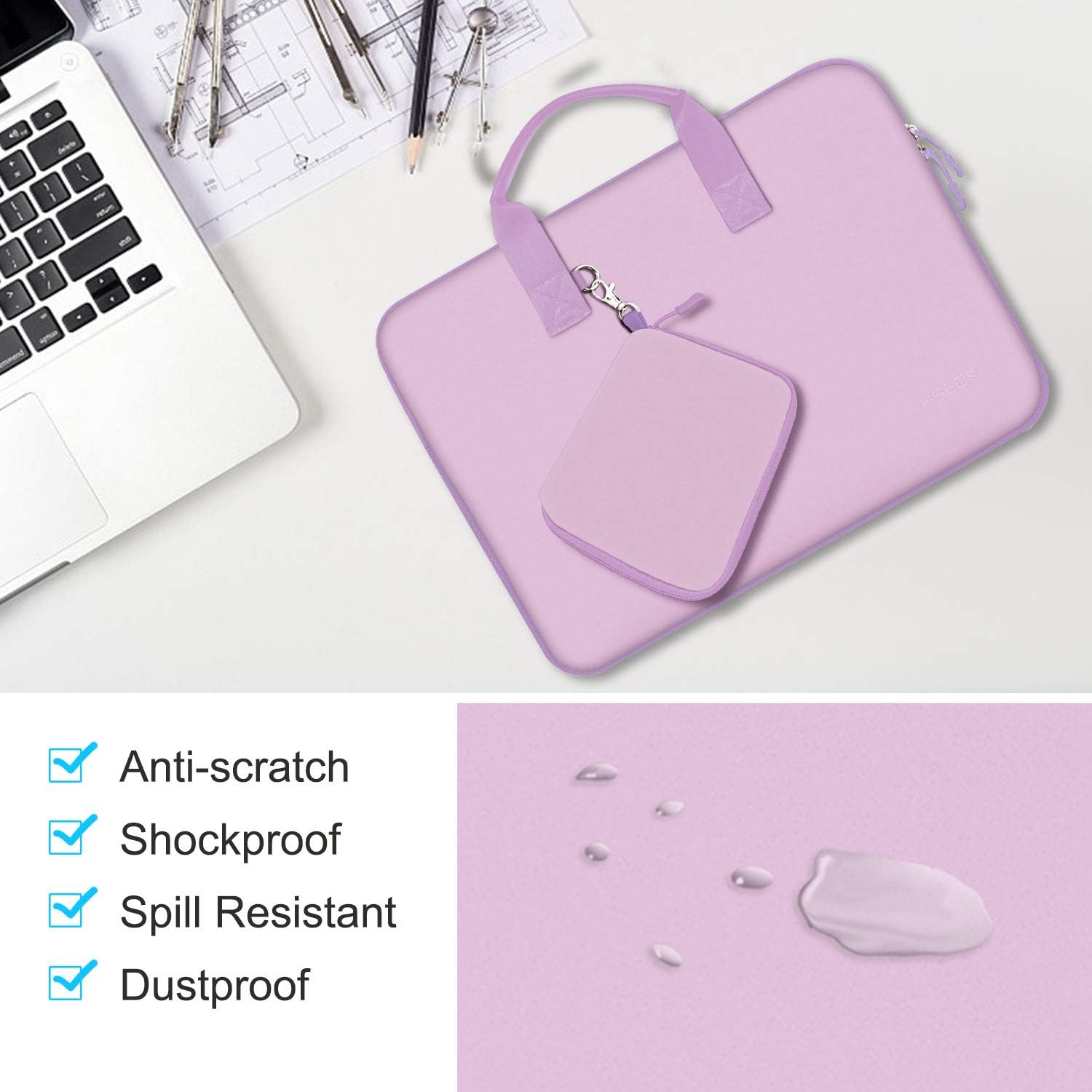 Laptop Sleeve Elastic Neoprene Case Compatible with 13-14 inch MacBook Air/Pro M1 M2, XPS 13, Surface Laptop 13.5" - Image 5