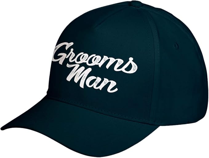 Hat Groomsman Navy Blue Adjustable Unisex Baseball Cap
