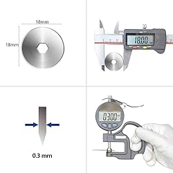 SOMOLUX 18mm Rotary Cutter Refill Blades 5 Pcs for