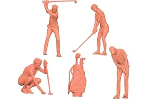 Oshhni 5X 1:87 Scale Golf Miniature Figures Mini Models DIY Projects Tiny, Collections, Mini People Figurines, Micro Landscap