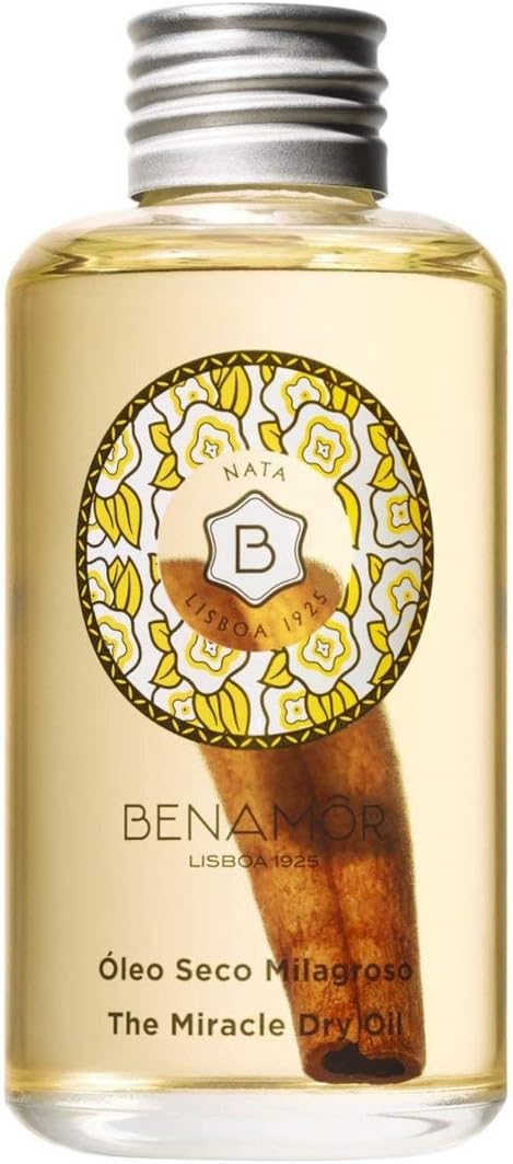 Benamôr, Nata Miracle Dry Oil for Face Hair and Body with Argan, Sunflower and Sweet Almond Oil, 99% Natural Ingredients