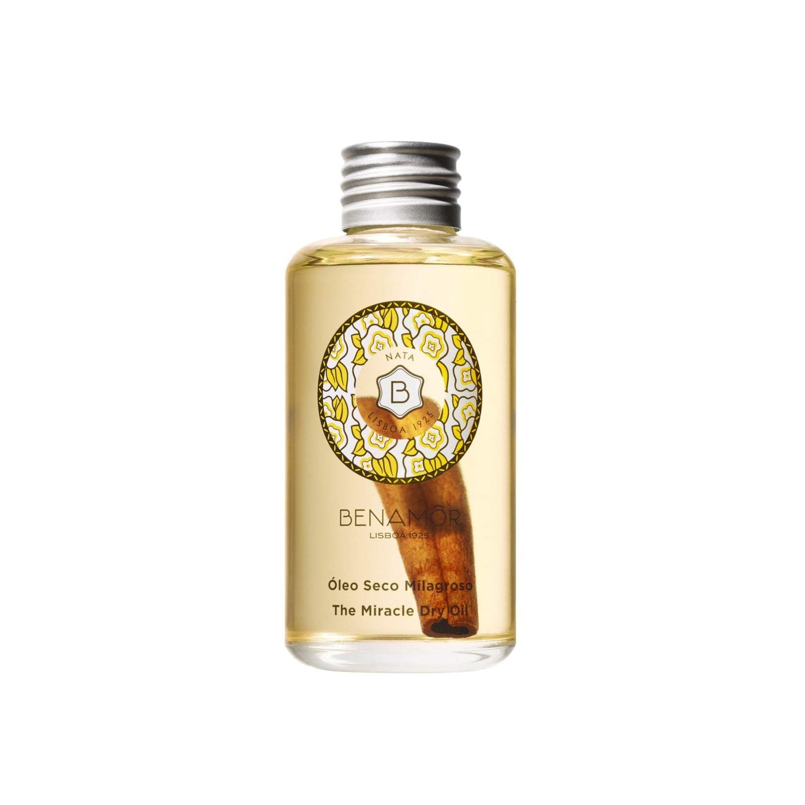 Benamôr - Nata Miracle Dry Oil for Face, Hair and Body with Argan, Sunflower and Sweet Almond Oil - 99% Natural Ingredients, Gourmet Scent - 100 ml Bottle
