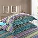 NEWLAKE Striped Jacquard Style Cotton Patchwork Bedspread Quilt Sets, Twin Size