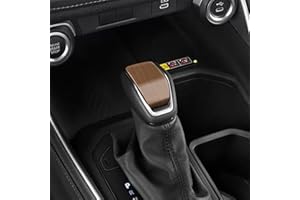 ZENGZJCX for Toyot-a Grand Highlander 2024 2025 Center Control Gear Head with Stop Head Glitter Cover Compatible with 2024 2025 Grand Highlander ABS Accessories(Wood Grain)