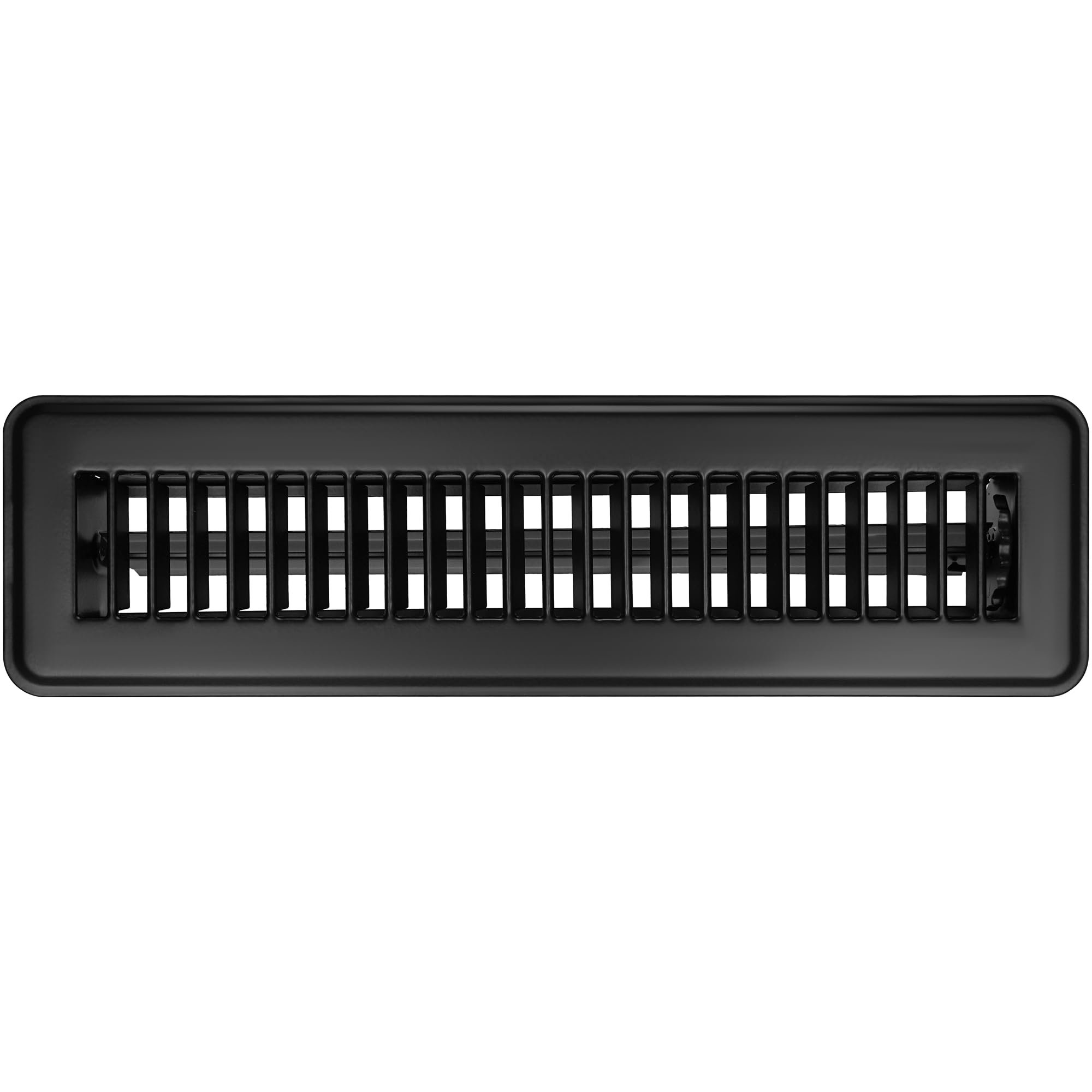 Photo 1 of BYEWIRE Floor Register Vents 2x10 Inch, Heavy Duty Walkable Floor Vent Covers for Home Floor Sidewall Office or Ceiling Vent, Adjustable Premium Finish Steel Floor Vent Cover 1 Pcs, Black