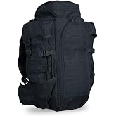 Eberlestock Halftrack Pack, 42L Tactical MOLLE Backpack, Black | 72 Hour Assault Pack, 2600 Cubic Inch Rucksack, PRC-117 Radio Rack, Hydration Compatible, Rain Fly, Military, Law Enforcement