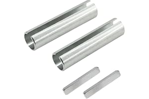 TIMILGE Stainless Steel 5/8" x 3/4" x 3" Crank Shaft Sleeve Adapter Includes Reducer Sleeve Bushing Sheave and Key (2 Packs)