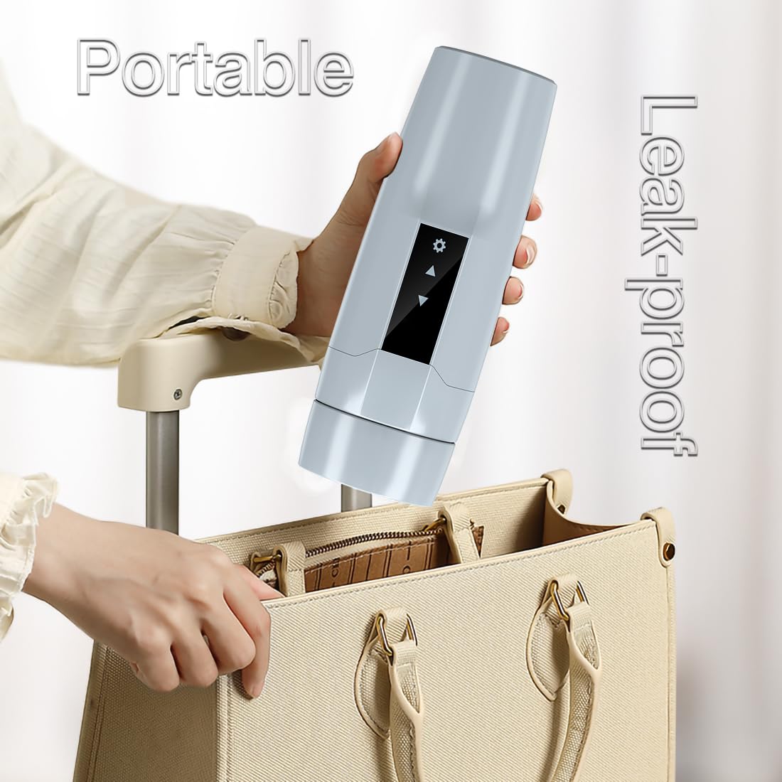 12V Auto elektrische Heizung Wasserkocher mit Temperaturregelung,40~100℃einstellbar,Mini tragbare elektrische Wasserbecher,Anti-Leck,80W schnelle Heizung Isolierung Becher,Auto- Abschaltung,Gray 6