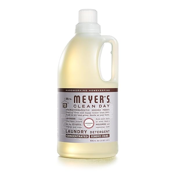 MRS. MEYER’S CLEAN DAY LIQUID LAUNDRY DETERGENT, INFUSED WITH ESSENTIAL OILS, LAVENDER, 64 OZ (64 LOADS)