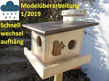 Arbrikadrex XXXL Echhörnchen Kobel/Futterhaus aus 18mm starken,hochwertigem Vollholz, deutsches Qualitätsprodukt vom Schreine