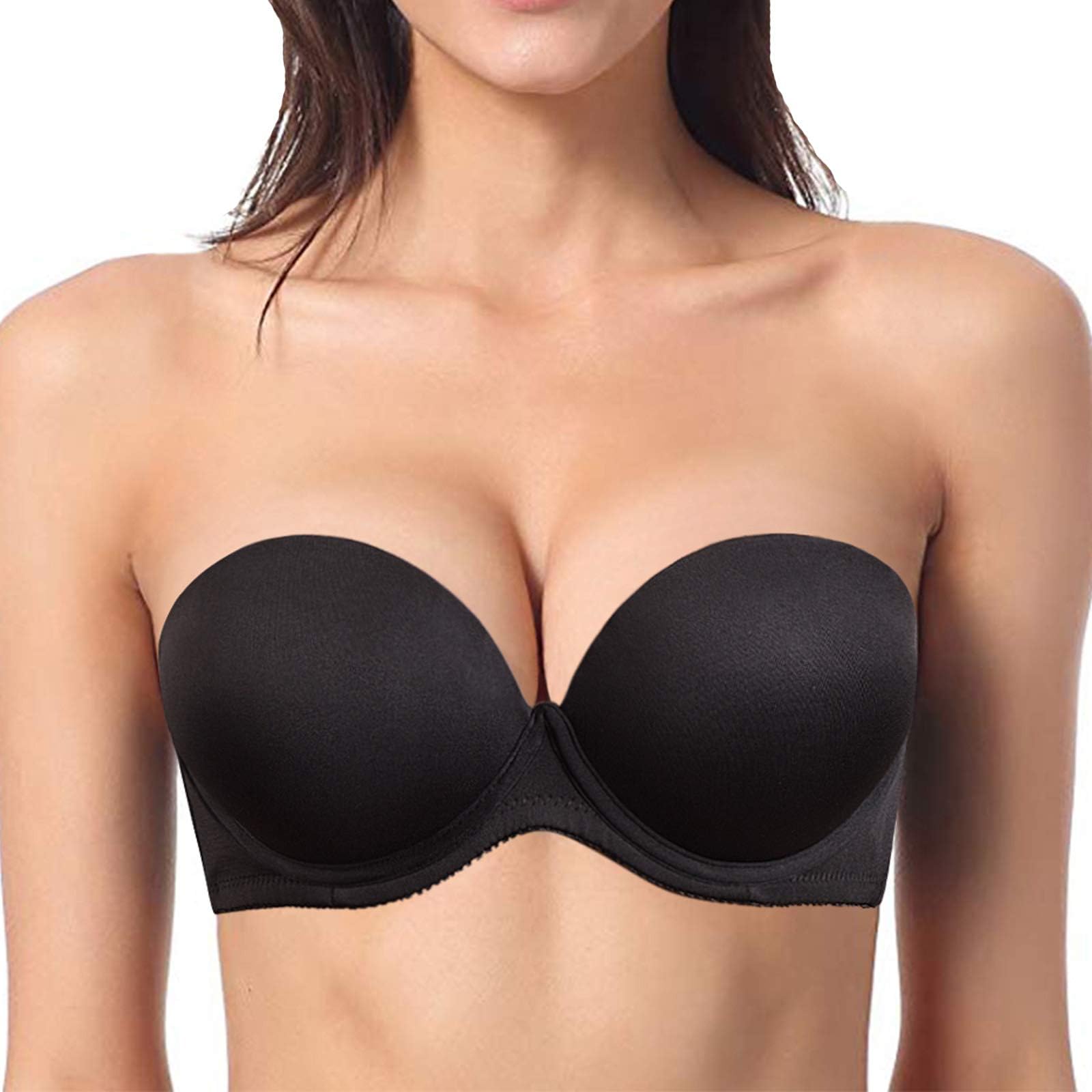 YBCGPush up Strapless Convertible Multiway Thick Padded Underwire Supportive Bra for Women's Wedding
