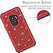 Galaxy S9 Plus Protective Case,Auker Heavy Duty Dual Layer Bling Glitter Shockproof [Hard PC+Soft Silicon] Military Grade Full Body Drop Protection Sparkly Case for Women Samsung S9 Plus (Red)