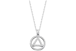 TIIMG Sobriety Wallet Insert Card & AA Necklace - Addiction Recovery Gift for AA & NA 12 Step Gifts