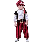 LXKIKMM May's Baby Boys Captain Infant Costumes Cap Stinker Pirate Costume