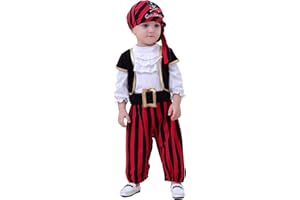LXKIKMM May's Baby Boys Captain Infant Costumes Cap Stinker Pirate Costume
