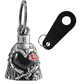 Colorful Motorcycle Bell W Hanger for Biker, Good Luck Biker Bells & Motorcycle Accessories, Keychain with Delicate Luck Bell
