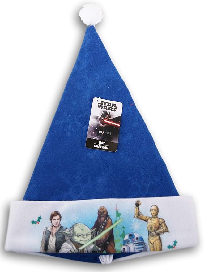 Classic Star Wars Kids' Blue Christmas Santa Hat 10 Inch