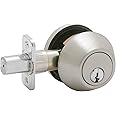 SCHLAGE Dexter by Schlage JD60V630 Single-Cylinder Deadbolt, Satin Stainless