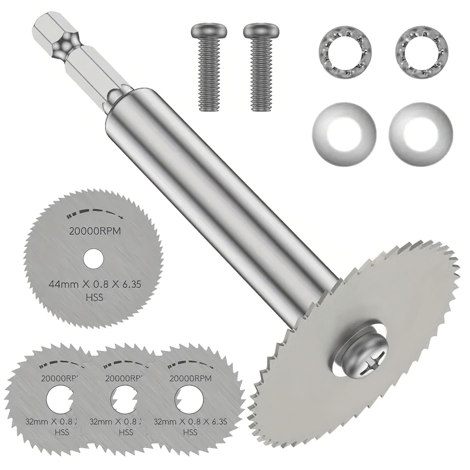 Inside Pipe Cutter for PVC Pipe, 1/4" Hex Shank PVC Plumbing Inside Cutter Internal Plastic Pipe Cutter Set (32mm Saw Blades*3, 44mm Saw Blades*1）Inside Tube Plumbing Pipe Cutter Tool