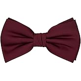 BEWDIO Adjustable Bow Ties for Men, Classic Solid Color Pre-Tied Bowties for Mens Wedding Party