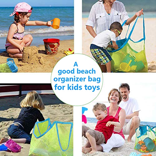 beach sand toy bag Extra Large Mesh Beach Bags 2 Pack Sand Toys Tote