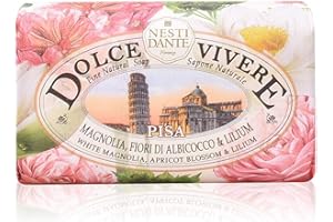 Nesti Dante Dolce Vivere Fine Natural Soap - Pisa - White Magnolia, Apricot Blossom and Lilium, 8.8 Oz