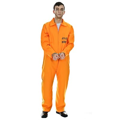 Buy Mens Prisoner Jumpsuit Orange Scrub 