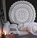 Urban Fab 90×90 Inch Tapestry Black And White Tapestry Hippie Wall Hanging Bohemian Art Decor Mandala Dorm Coverlet Indian Wall Tapestries