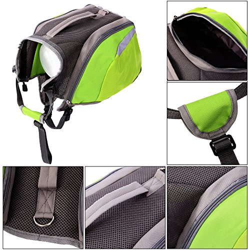 Petroad Dog Backpack Pet Carrier -Adjustable Saddlebag Harness Carrier Dog Accessory for Hiking Traveling Camping Walking, M - Thumbnail 2