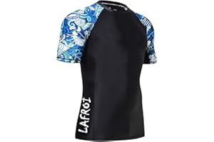 LAFROI Men's Long Sleeve UPF 50+ Baselayer Skins Performance Fit Compression Rash Guard-CLY02D