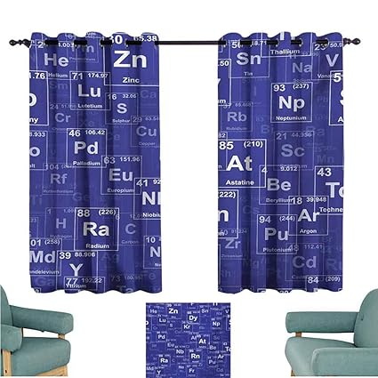 Amazon Com Doneeckl Printed Curtain Periodic Table