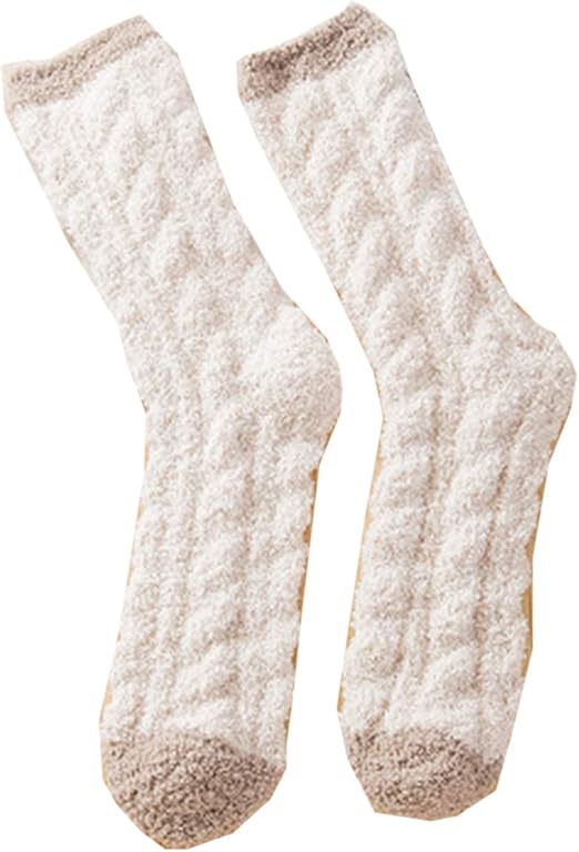 CCTor Coral Fleece Winter Mid Socks Warm Cold Resistance Plus Velvet