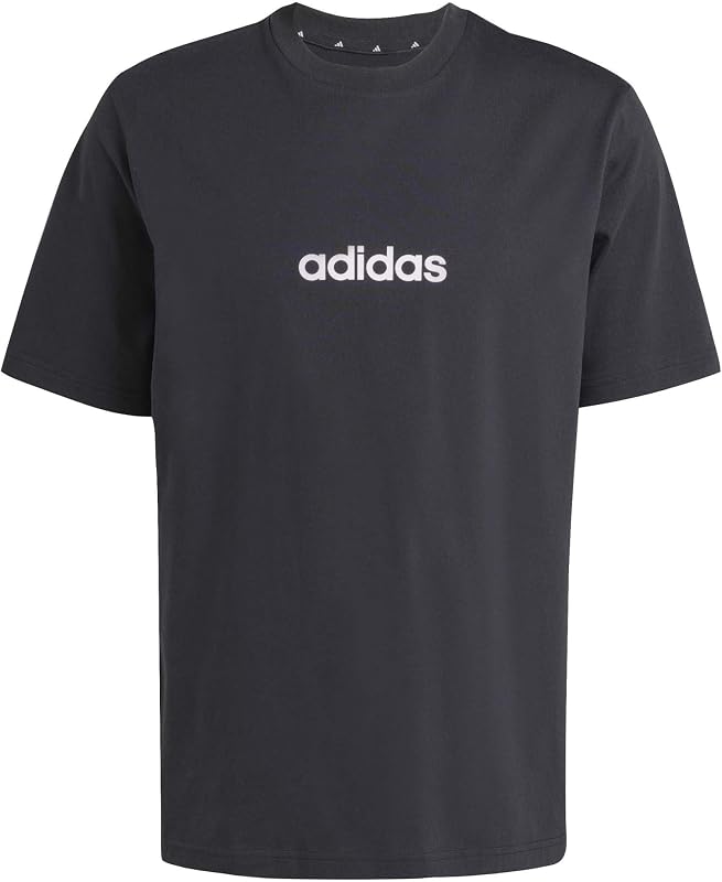 Homme Essentials Linear Single Jersey Shirt, Black/White, S — photo 1 sur 8