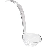 Party Essentials Hard Plastic 5-Ounce Punch Bowl/Serving Ladle, 1-Count, Clear