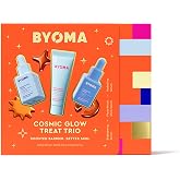 BYOMA Cosmic Glow Treat Trio Travel Size Skincare Set (15ml, 10ml, 15ml) | Mini Brightening &amp; Hydrating Serums + Phyto-Mucin Glow Serum for a Radiant and Hydrated Skin, Gift Set &amp; Holiday Essentials