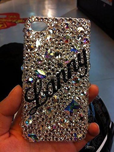 Personalized Sparkle Samsung Galaxy Note 8 Case Initials Monogram Handmade Rhinestone Cell Phone Skins galaxy s8 plus