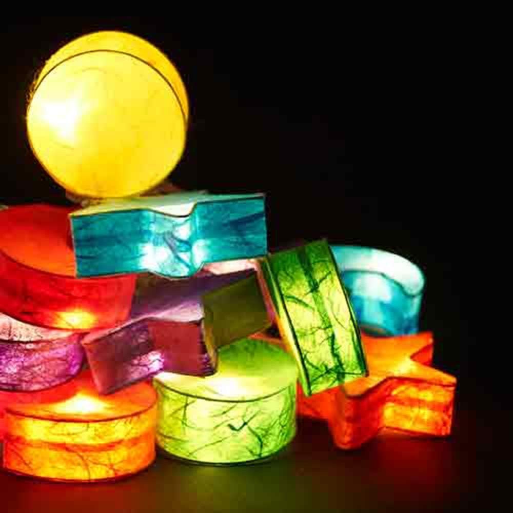 Blaze On Star, Sun and Moon Fairy Lights (Rainbow Colours), 20 Warm White LED Lights - Image 5