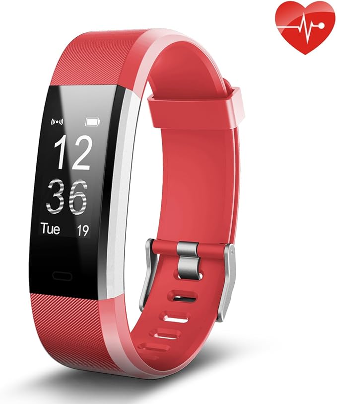 Amazon フィットネス トラッカー Juboury 心拍計 万歩計 腕時計型 睡眠計 多機能スマートウォッチ スマートバンド 心拍数