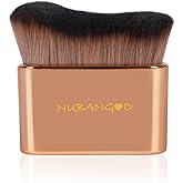 NUBANGOO Professional Kabuki Foundation Brush,Makeup Brush, Self Tanner Brush,Self Tanning brush,Foundation Makeup Brush Cream Powder Liquid,Face Neck Body Leg Tanning Makeup (Pink Gold)