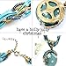 Challyhope Fashion Retro Bohemian Turquoise Stone Pendant Collar Statement Chunky Necklaces Rhinestone Gem Jewelry for Women Beach Hawaii (Blue)